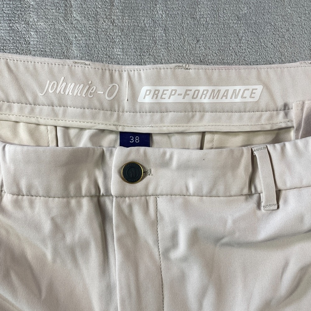 Arkansas Razorback Johnnie O Shorts Men 38 Beige Prepformance Football‎ College - Picture 2 of 10